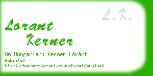 lorant kerner business card